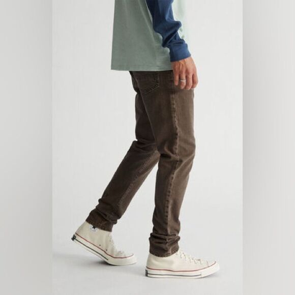 NWT PacSun Recycled Milk Chocolate Slim Taper Jeans Size 34X32 - Picture 2 of 4